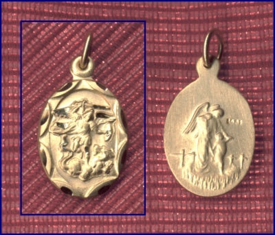 St. Michael Small 14Kt. Gold Medal, Free Chain, # 7053