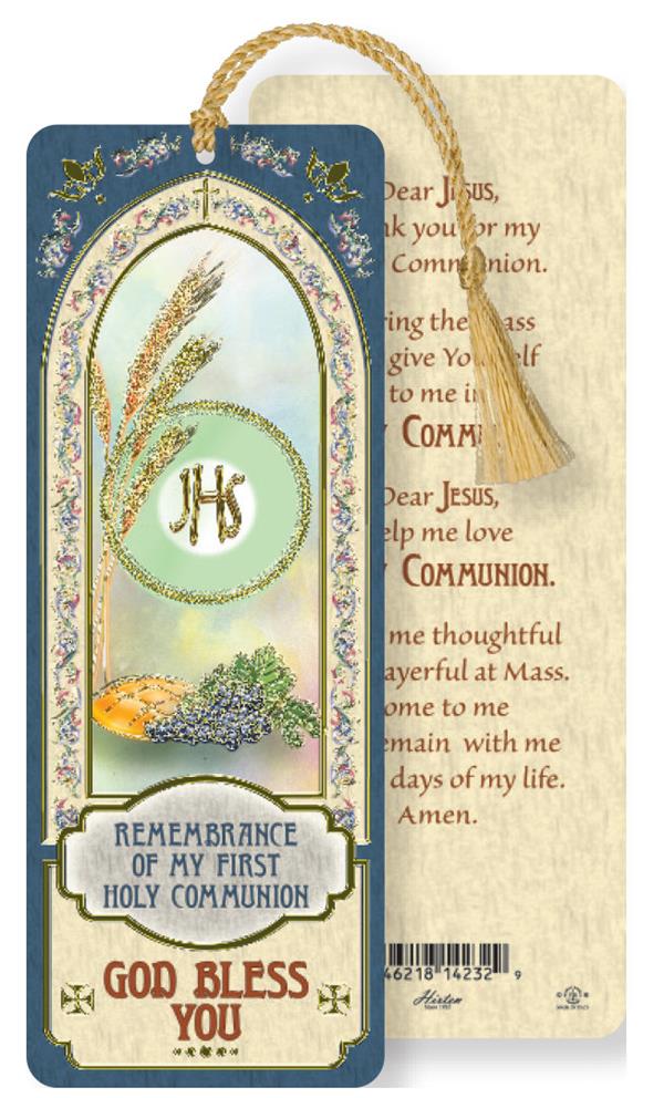 First Communion Laminated Gold Foil Bookmark, 10-Pack, # 7090