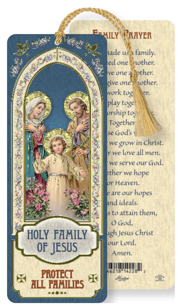 Holy Family / Family Prayer Laminated Gold Foil Bookmark, 10-Pack, # 7092
