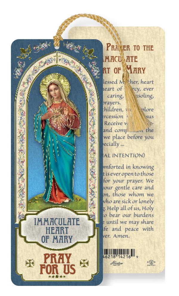 Immaculate Heart of Mary Laminated Gold Foil Bookmark, 10-Pack, # 7096