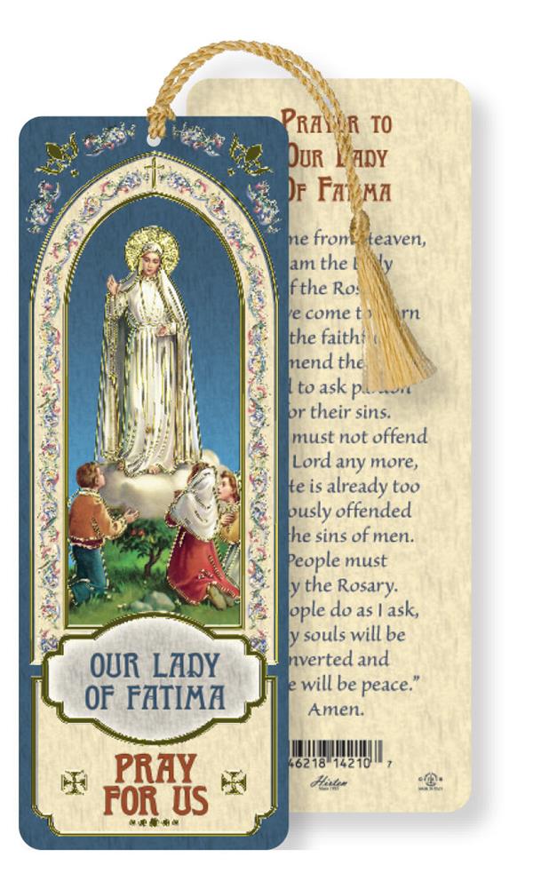 Our Lady of Fatima Laminated Gold Foil Bookmark, 10-Pack, # 7101