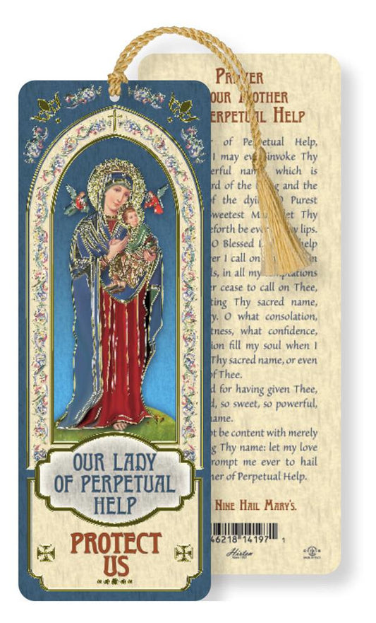 Our Lady of Perpetual Help Laminated Gold Foil Bookmark, 10-Pack, # 7104
