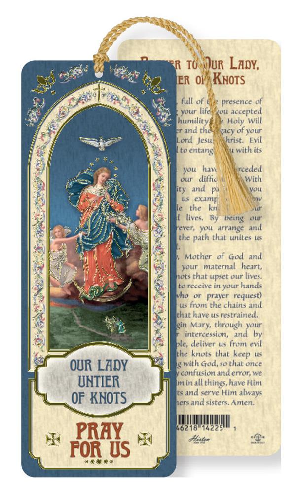 Our Lady Untier of Knots Laminated Gold Foil Bookmark, 10-Pack, # 7106