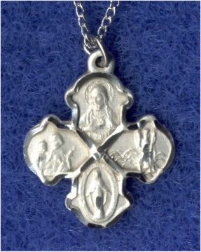 4-Way Medal in Sterling Your Choice of Chain, # 728