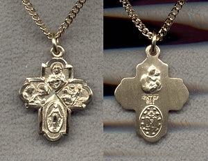 4-Way Medal Cross 14kt Gold Filled, Your Choice of Chain, # 97035