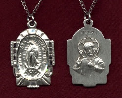 1 In. Sterling O.L. Of Guadalupe Medal, Your Choice of Chain # 732
