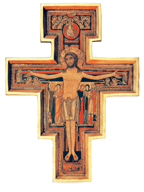 San Damiano Cross with a raised border, 29", Made in Italy, # 7378