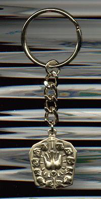 Keychain, Bronze Oxide Twelve Apostles, 1-1/4", # 747