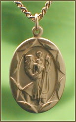 St. Christopher 14kt Gold Filled, 11/16 in. X 15/16 in., Your Choice of Chain, # 63254