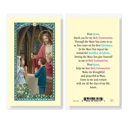 Communion Prayer Laminated Holy Card, 25-Pack, # 17698