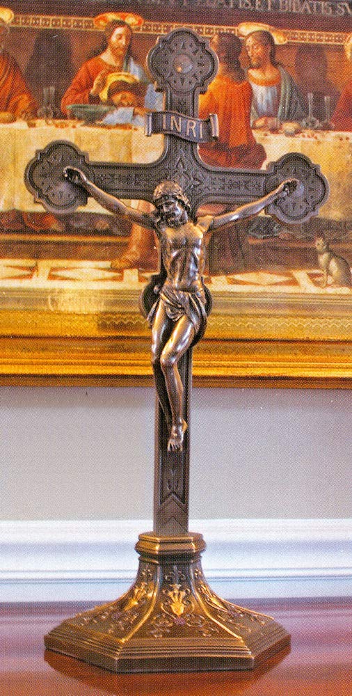 22.5" Standing Crucifix Cold Cast Bronze Resin, # 99368