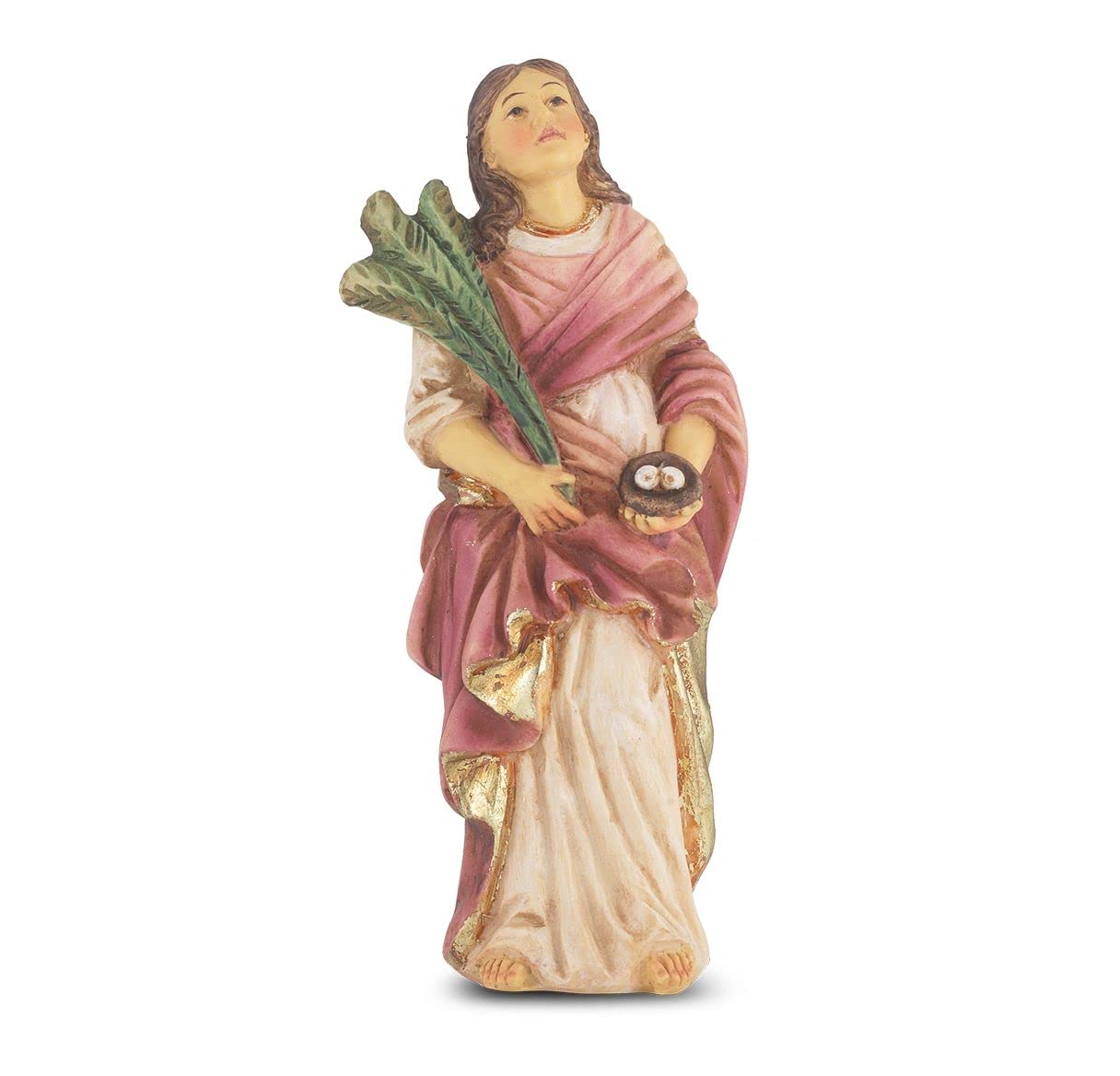 4" Full Color Resin Statue, St. Lucy, # 65384