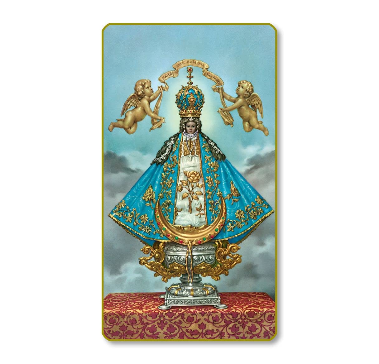 Our Lady of San Juan Italian Paper Holy Cards, 2"x4", Blank Back, 100-Pack, # 6066