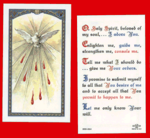 Holy Spirit Prayer: Laminated Holy Card, # 99951