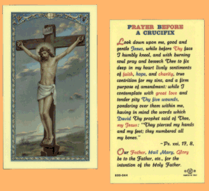 Prayer Before A Crucifix: Laminated Holy Card, # 99738