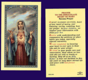 Immaculate Heart Of Mary: Laminated Holy Card, # 99763