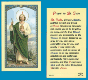Prayer To St. Jude: Laminated Holy Card, # 99815