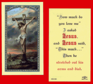 How Much Do You Love Me?: Laminated Holy Card, # 99744