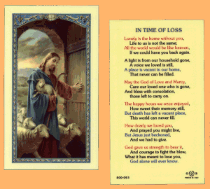In Time Of Loss: Laminated Holy Card, # 99997