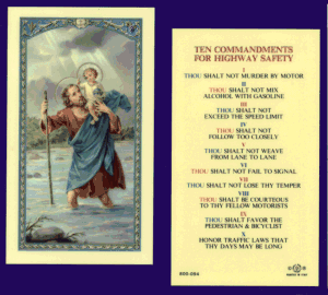 Ten Commandments For Highway Safety: Laminated Holy Card, # 99931