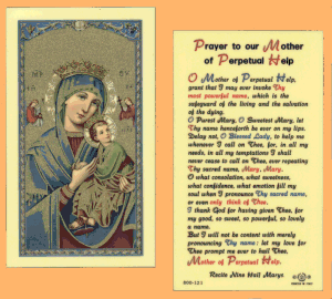 Prayer To Our Mother Of Perpetual Help: Laminated Holy Card, # 99766