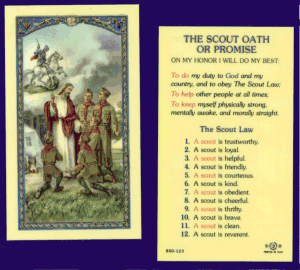 Scout Oath Or  Promise: Laminated Holy Card, # 59019