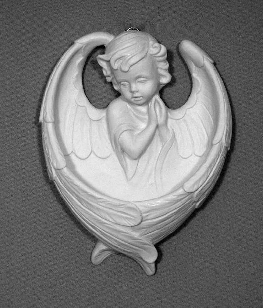 Angel Holy Water Font, 6", White, 2-Count Value Pack, # 96461