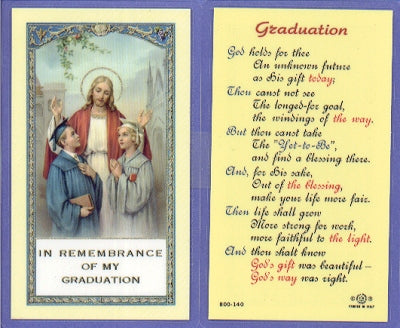 Graduation Laminated Holy Card, # 59017
