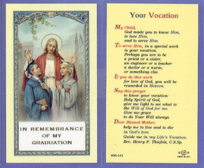 Vocation Laminated Holy Card, # 59015