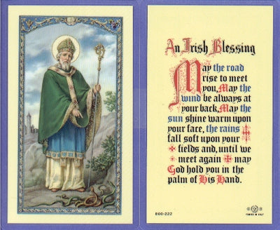 Irish Blessing Laminated Holy Card, # 99947