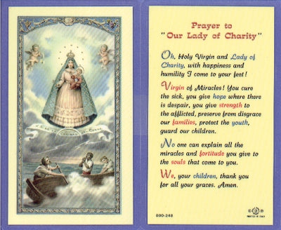 Lady Of Charity Laminated Holy Card, # 99792
