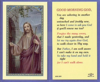 Good Morning God Laminated Holy Card, # 99734