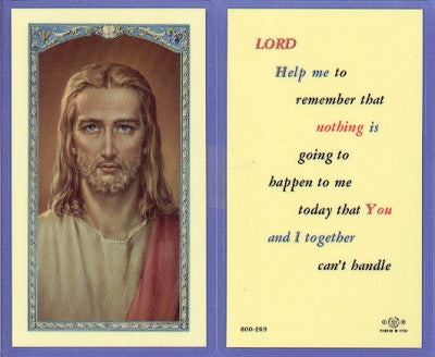 Help Remembering Laminated Holy Card, # 59035