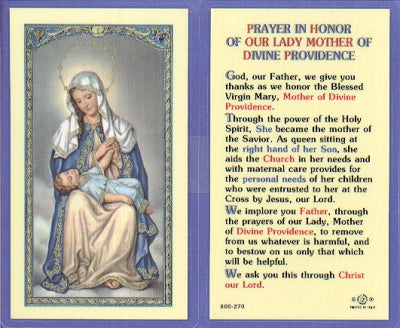 Divine Providence Laminated Holy Card, # 99791