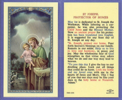 Protector Of Homes Laminated Holy Card, # 99940