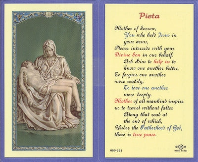 Mother Of Sorrow Laminated Holy Card, # 59075