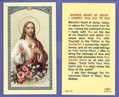 Sacred Heart Laminated Holy Card, # 59056