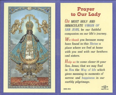 Virgin Of San Juan Laminated Holy Card, # 59072