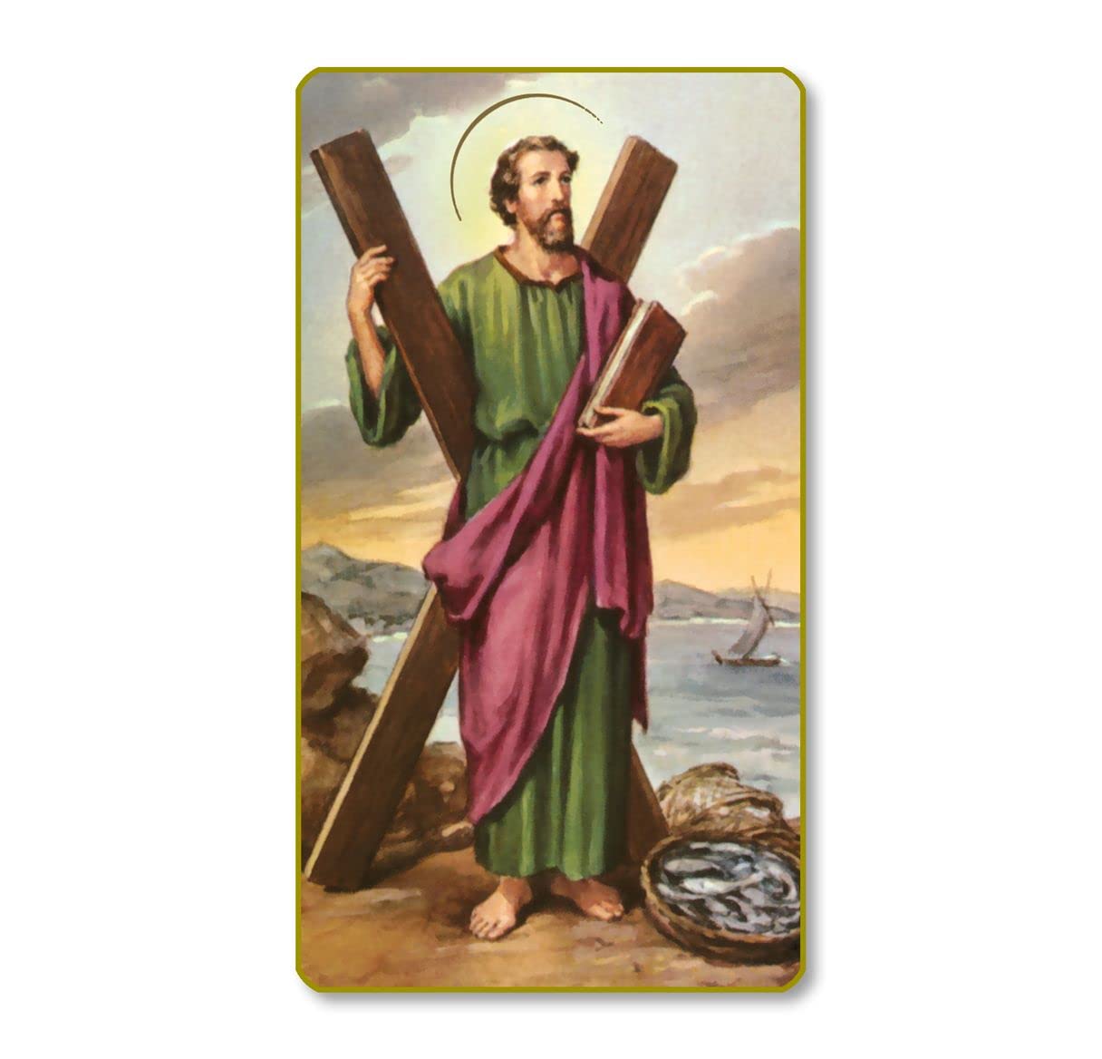 St. Andrew Italian Paper Holy Cards, 2"x4", Blank Back, 100-Pack, # 6166