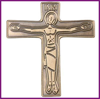 Visor Clip, Bronze Oxide Finish, Cursillo Cross, 1-3/4" tall, # 8604