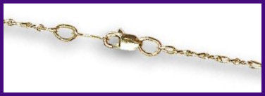 20" Figaro Chain w/ Clasp, 2.05mm wide, Light Gold Plated, # 8633