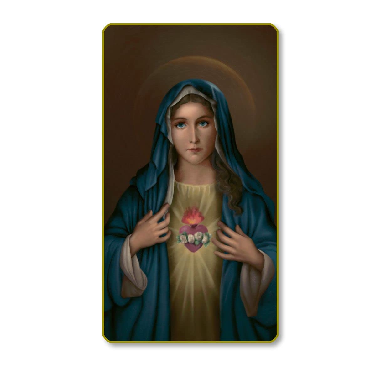Immaculate Heart of Mary Italian Paper Holy Cards, 2"x4", Blank Back, 100-Pack, # 6237