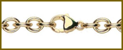 20" Heavy Open Cable Chain, 6.05mm wide, Light Gold Plated, # 8692