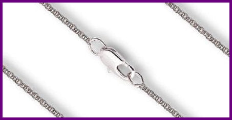 18" Light Flat Cable Chain, 1.5mm wide, Heavy Rhodium Plate, # 8852