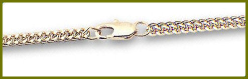 18" Heavy Hamilton Gold Plated Curb Chain w/ Clasp, 2.85mm wide, # 8901