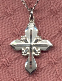 3/4" Sterling Cross, Your Choice of Chain, # 8918