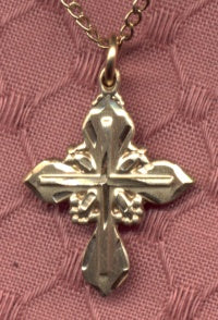 3/4" 14kt Gold Filled Cross, Your Choice of Chain, # 8919