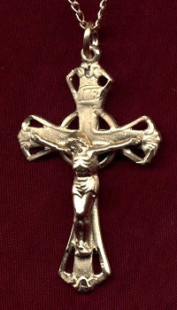 1-1/4" 14kt Gold Filled Crucifix, Your Choice of Chain, # 8930