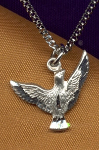 1/2" Holy Spirit Dove Medal, Sterling Silver, Your Choice of Chain, # 8936
