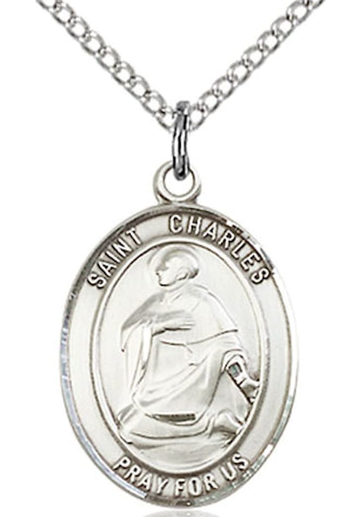 St. Charles Borromeo Medal in Fine Pewter, 3/4" tall, Your Choice of Chain, Rampart Catholic, # 16991